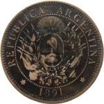 LaZooRo: Argentina 2 Centavos 1891 VF b