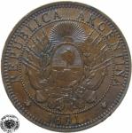 LaZooRo: Argentina 2 Centavos 1891 XF/UNC