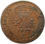 LaZooRo: Brazilija 10 Reis 1822 R XF