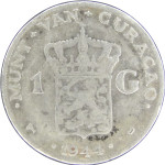 LaZooRo: Curaçao 1 Gulden 1944 D VF - Srebro