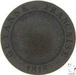 LaZooRo: Francoska Gvajana 10 Centimes 1818 F - srebro