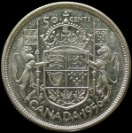 LaZooRo: Kanada 1/2 Dollar 50 Cents 1956 PL - Srebro