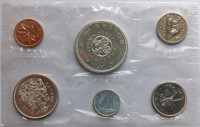 LaZooRo: Kanada 1 Cent - 1 Dollar 1964 PL UNC set Quebec - srebro