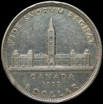 LaZooRo: Kanada 1 Dollar 1939 Specimen - Srebro