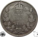 LaZooRo: Kanada 10 Cents 1915 F - Srebro