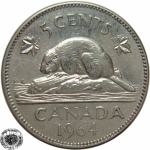 LaZooRo: Kanada 5 Cents 1964 XF ewl