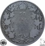 LaZooRo: Kanada 50 Cents 1911 VF - Srebro