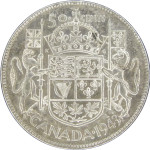 LaZooRo: Kanada 50 Cents 1943 XF - Srebro