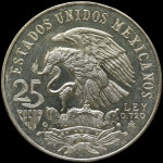LaZooRo: Mehika 25 Pesos 1968 UNC d - Srebro