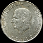 LaZooRo: Mehika 5 Pesos 1957 UNC - Srebro