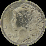 LaZooRo: Združene države 10 Cents 1 Dime 1936 D UNC - srebro