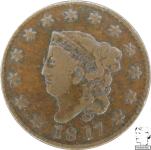 LaZooRo: Združene države Amerike 1 Cent 1817 XF