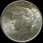 LaZooRo: Združene države Amerike 1 Peace Dollar 1923 UNC - srebro