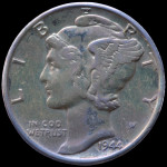LaZooRo: Združene Države Amerike 10 Cents 1944 PL zelo redek - Srebro
