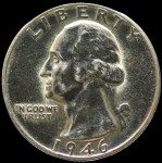 LaZooRo: Združene Države Amerike 25 Cents 1946 D PROOF redek - Srebro