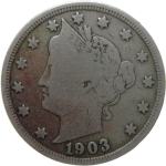 LaZooRo: Združene Države Amerike 5 Cents 1903 VF/XF