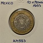 Mehika 10 Nuevo Pesos 1993