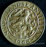 LaZooRo: Nizozemski Antili 1 Cent 1968 UNC d