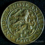 LaZooRo: Nizozemski Antili 1 Cent 1970 UNC redkejši a