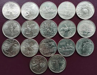 USA - Lot - 1 - 17 kovancev
