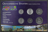 VZHODNI KARIBI , set kovancev 2004-2010 , QE II  , UNC