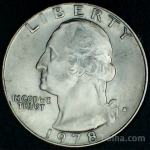 LaZooRo: Združene države Amerike 25 Cents 1978 D zapolnjena XF/UNC