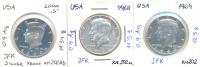 ZDA - lot 50 centov Kennedy  srebrnik