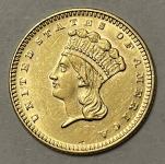 Zlati kovanec za 1 dolar 1873 - Indian Princess, ZDA