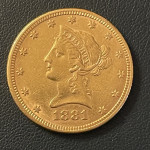 Zlatnik 10 Dollars 1881. Coronet / Liberty Head