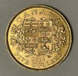 Zlatnik 5 Dollars 1914. GEORGIVS V DEI GRA: REX ET IND - Kanada
