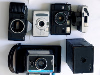 Stari fotkiči, pokvarjeni, nepreverjeni + Soligor Care komplet