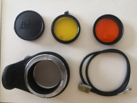 Leica filtra, pokrovcek, adapter in flash kabel