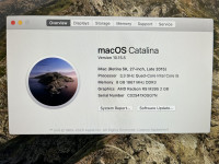 Apple iMac 27" 8GB spomina 2T fusion disk, letnik 2015