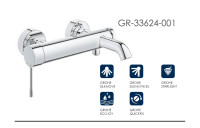 GROHE Essence 33624001 – stenska kadna armatura / enoročni mešalnik
