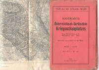 STARI ZEMLJEVIDI - 1.SVETOVNA VOJNA, VIPAVSKA DOLINA, ČABAR, 1911/1917