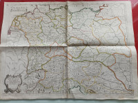 ZEMLJEVID NEMČIJE, AVSTRIJE IN SLOVENIJE, N. Sanson 1641