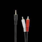 AVDIO KABEL SBOX 3,5 mm moški -> 2 X RCA moški, 2 m / MALOPRODAJA