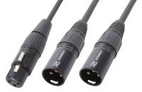 POWER DYNAMICS CX140 SPLITTER XLR FEM-2 XLR MALE 0.5m Y kabel