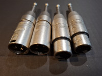 4x audio adapterji XLR - jack 6,3mm neutrik
