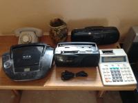 stari radiji , vintage akustika , namizni kalkulator
