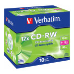 Verbatim 1x10 CD-RW 700 MB 12x - 80 min v škatlici