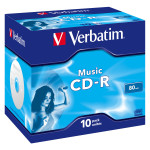 Verbatim CD-R 700 MB 16x Audio 10 kosov v škatlici Jewel Case