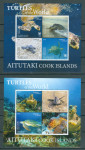 Aitutaki Oceanija 2020 želve serija (2 mali poli) MNH** 6% Michela