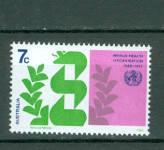 Avstralija 1973 25 let WHO zdravje sam. znamka MNH**