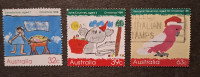 Avstralija 1990 celotna serija živali, favna, ptice, otroške risbe