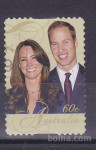 AVSTRALIJA 2011 Princ & Kate žigosana samolepilna znamka