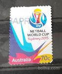 AVSTRALIJA 2015 Net ball World cup  žigosana samolepilna znamka