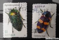 Avstralija 2016 Hrošči insekti samolepilni žigosani znamki