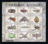 COOKOVI OTOKI 2013 ŽIVALI ŽUŽELKE HROŠČI ** Mi 1862/1873 ** MP (F01)