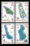 KIRIBATI 1987 OTOKI ZEMLJEVIDI ** Mi 489/492 ** serija (HV-113)